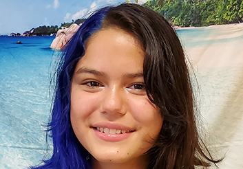 Kahla eighth grade student Aramae Badillo excels inside and outside the classroom.
